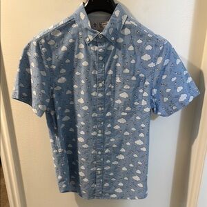 Original Penguin Blue and White Casual Button Down Shirt